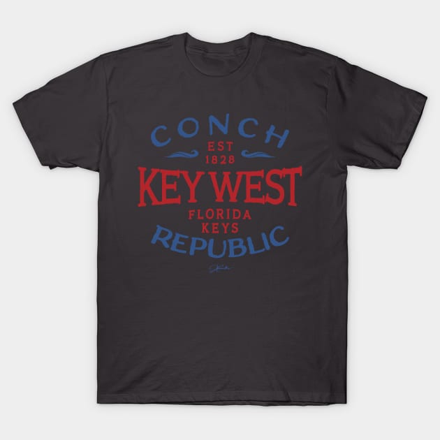 Key West, Florida, Conch Republic T-Shirt by jcombs